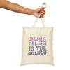 Delulu Is The Solulu Tote Bag, Mental Health Gift,  Tiktok Meme, Funny Gift for Best Friend, Pop Culture Gift Ideas, Cute Delulu Bag