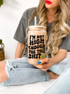 I'm Not High Enough for This Shit Glass Mug Tumbler, Stoner Gifts for Her, Stoner Girl Stoner Babe Gifts, Cannabis Weed Marijuana Mug