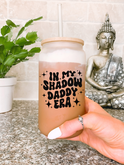 In My Shadow Daddy Era Glass Mug, Basgiath War College, Travel Mug, Fourth Wing Mug, Iron Flame Mug, Trendy Bookish Gift, Gift for Book Lover