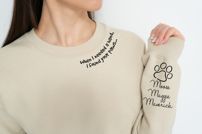 Personalized Dog Sweatshirt, Custom Gift for Dog Mom, Dog Mom Sweatshirt, Christmas Gift for Dog Lovers, Dog Paw Shirt, Dog Name Sweatshirt
