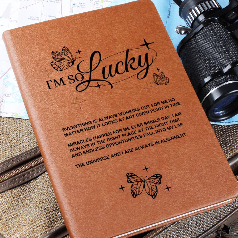 I'm So Lucky Journal, Lucky Girl Manifestation Notebook, Encouragement Gift for Daughter, Best Friend Birthday Gifts, Affirmation Journals