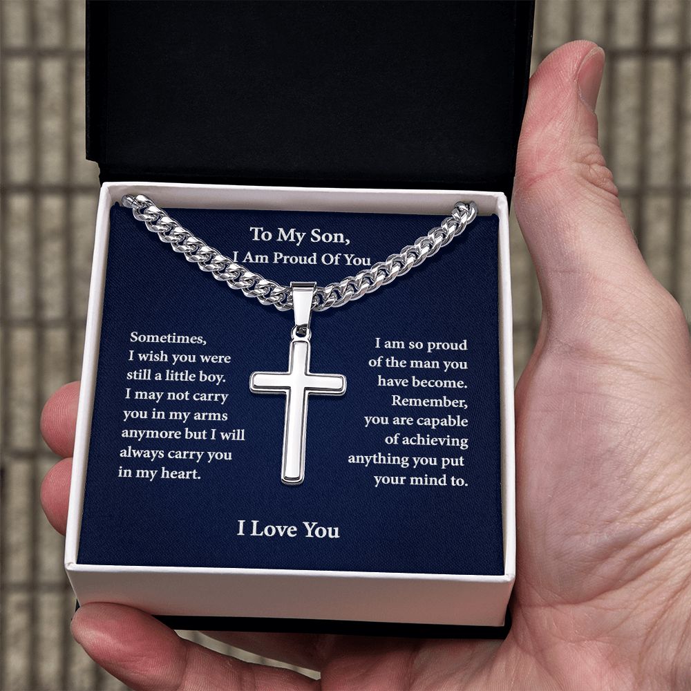 Personalized To My Son Necklace, Meaningful Gift for Son, College Graduation Gift