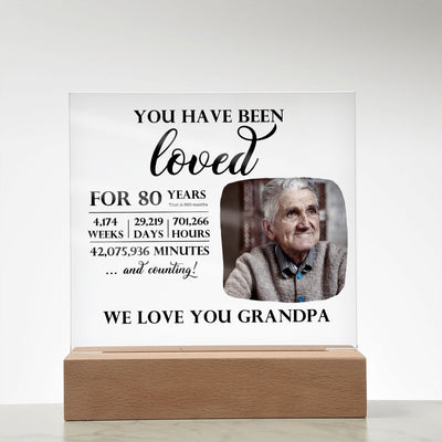 Personalized 80th Birthday You Have Been Loved Night Light Gift, 80th Birthday Sign, Dad, Mom 80th Birthday Present, Grandma, Grandpa Gifts