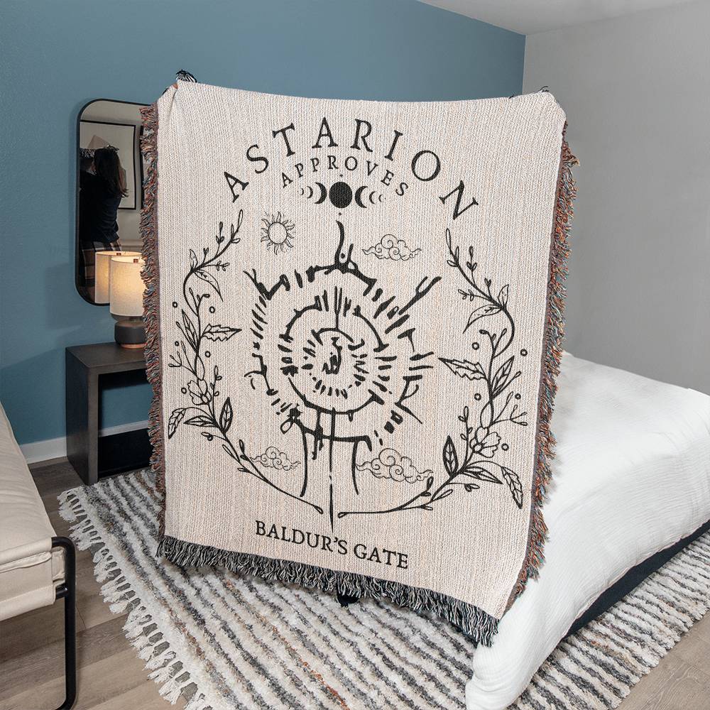 Astarion Approves, Baldurs Gate Blanket, Housewarming Gift, Video Game Lover Gift, Dungeon And Dragon Home Decor