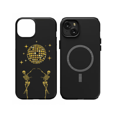 Dancing Skeleton MagSafe iPhone 15 Plus Case, Disco Ball Art Trendy Phone Cases, Birthday Gift for Bestie, Dark Acadamia, Spooky Gifts for Her