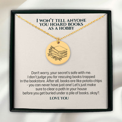 Book Lover Necklace, Gift for Bookworm, Book Nerd Necklace, Book Necklace, Writer Gift, Teacher Necklace, Author Gift, Librarian Necklace, Book Jewelry