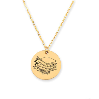 Book Lover Necklace, Gift for Bookworm, Book Nerd Necklace, Book Necklace, Writer Gift, Teacher Necklace, Author Gift, Librarian Necklace, Book Jewelry