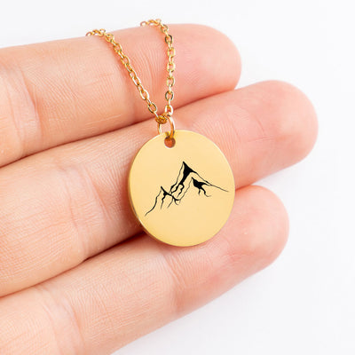 Custom Move Mountains Necklace, Personalized Inspirational Necklace, Graduation Gift, Faith Necklace