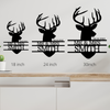 Personalized Outdoorsman Monogram Metal Wall Plaque| Deer Hunter Metal Wall Sign| Fisherman Metal Wall Sign| Custom Deer and Trout Metal Wall Sign
