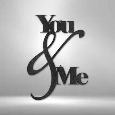 You and Me Quote Metal Wall Sign| Housewarming gift idea| Gift idea for Newly Weds