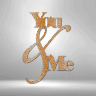 You and Me Quote Metal Wall Sign| Housewarming gift idea| Gift idea for Newly Weds