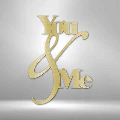 You and Me Quote Metal Wall Sign| Housewarming gift idea| Gift idea for Newly Weds