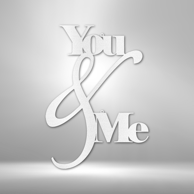 You and Me Quote Metal Wall Sign| Housewarming gift idea| Gift idea for Newly Weds