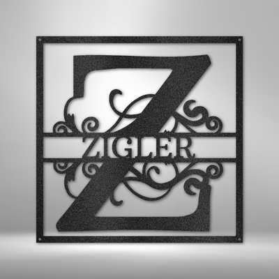 Personalized Split Square Monogram Metal Sign| Housewarming Gift Idea| Gifts for Her| Holiday Gift Idea for the Parents