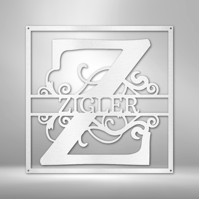 Personalized Split Square Monogram Metal Sign| Housewarming Gift Idea| Gifts for Her| Holiday Gift Idea for the Parents