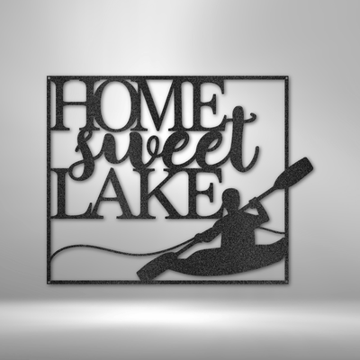 Kayaking Metal Wall Art| Home Sweet Lake Metal Wall Art| Lake Activities Metal Wall Sign