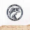 Personalized Bass Monogram Metal Wall Sign| Bass Pro Metal Sign| Metal Decor for your Boat| Fishing Home Decor