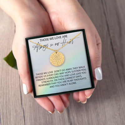 You Are In My Thoughts And You Aren't Alone Personalized Memorial Star Map Necklace | Jewelry Bereavement Gift | Loss Of A Loved One Memorial Gift