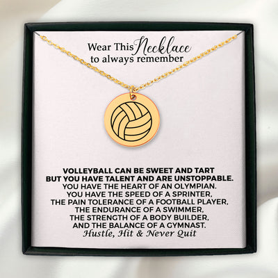Personalized Volleyball Necklace, Custom Player Name, Girls Team Spike Set Volleyball Player Gift Jewelry, Womens Sports Volleyball Pendant