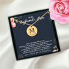 Personalized To My Boyfriend's Mom Initial Necklace | Future Mother-In-Law Gift | Christmas, Birthday Gift For Boyfriend's Mom