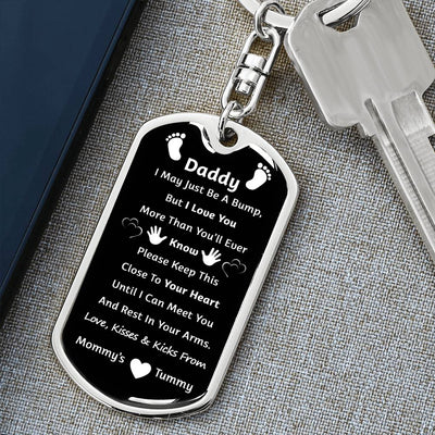 Daddy To Be Personalized Engraving Keychain | Birth Announcement, Gift For Daddy To Be, Baby Keepsake