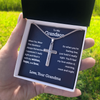 Personalized To My Grandson Personalized Cross Necklace| Whenever you Are Feeling Low| Gift  From Grandma| Grandson Birthday, Graduation Gift