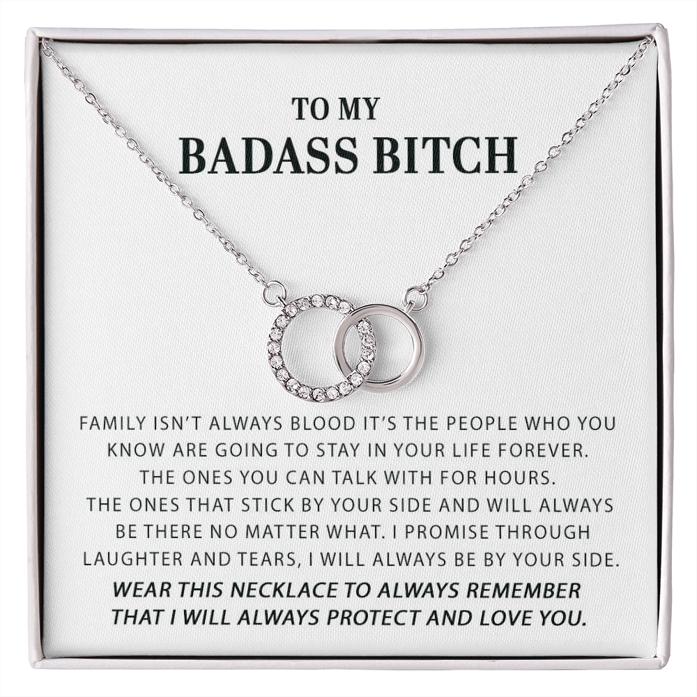 Funny Gift for Best Friend Pair Necklace, Sister Gift, To My Badass Bitch Gift, Funny Birthday Gift Idea