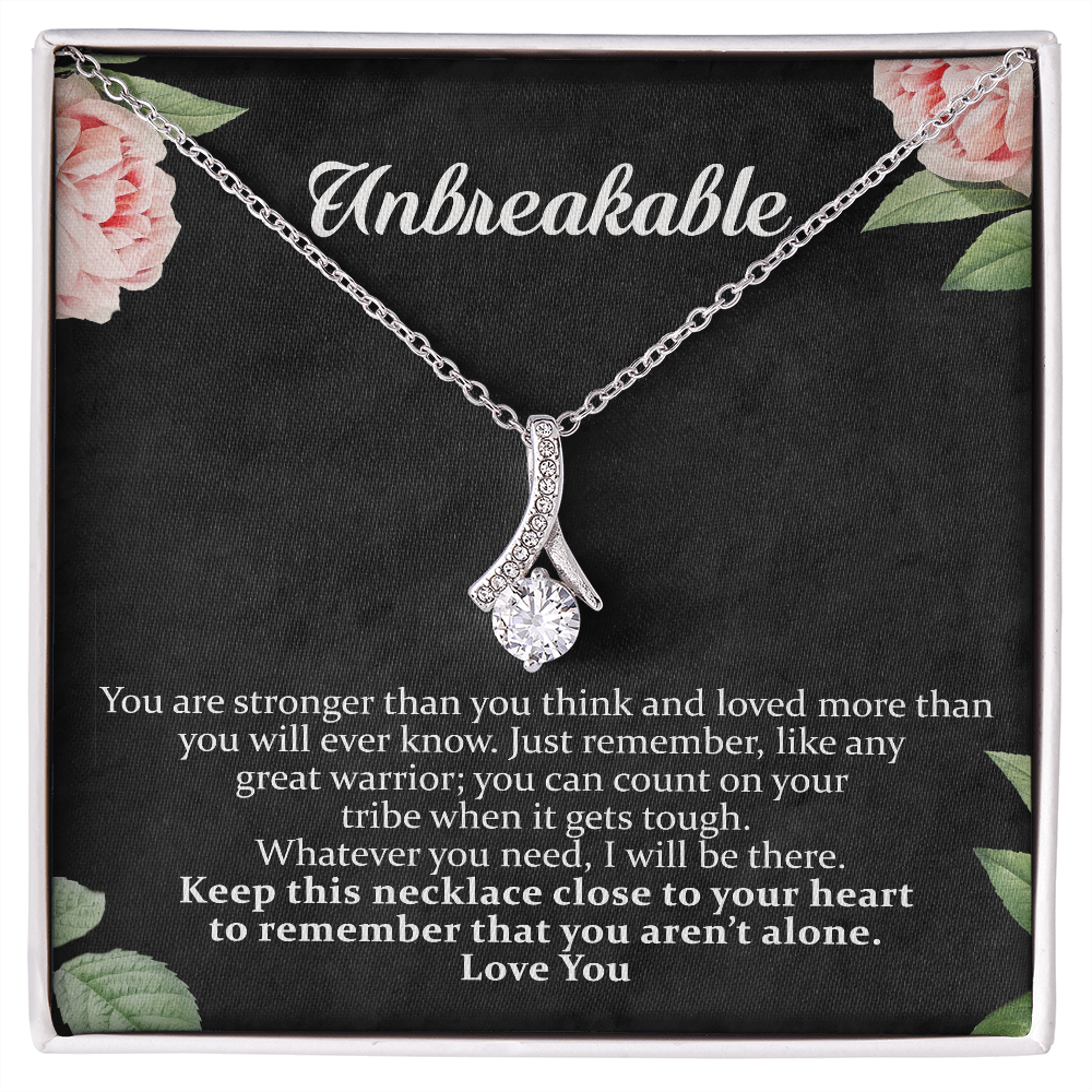 Unbreakable Strength Alluring Lucky Necklace  | Strong Woman, Surgery, Cancer Patient, Sick Friend Gift, Care Package