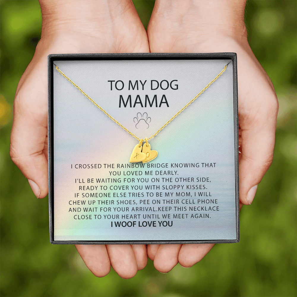 I Crossed The Rainbow Bridge Knowing That You Loved Me Dearly | Personalized Rainbow Bridge Dog Necklace | Loss of Dog Memorial Gift | Dog Loss Gift | Pet Memorial Necklace Gift