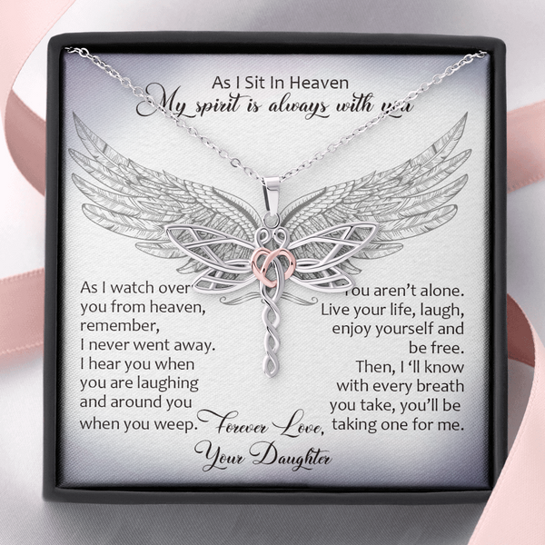 Dragonfly Necklace Pendant Spiritual Meaning Gift For Daughter Woman J –  Always In My Heart