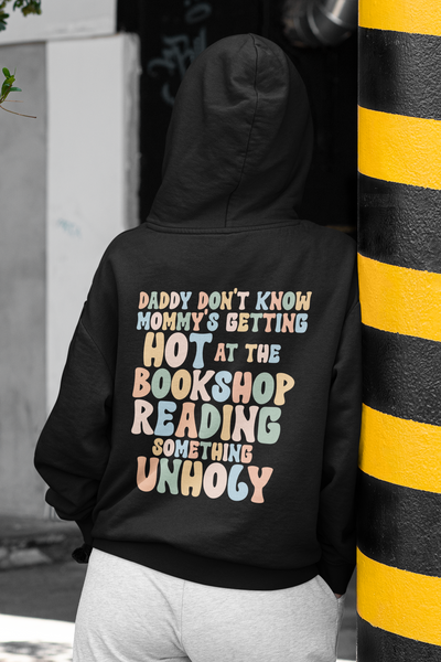 Reading Unholy Books Funny Sweatshirt, Book Nerd Sweatshirt, Librarian Gifts, Read Sweatshirt For Women